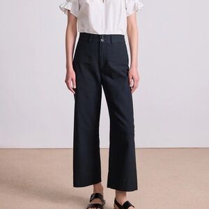 Apiece Apart Black Wide-Leg High-Rise Pants